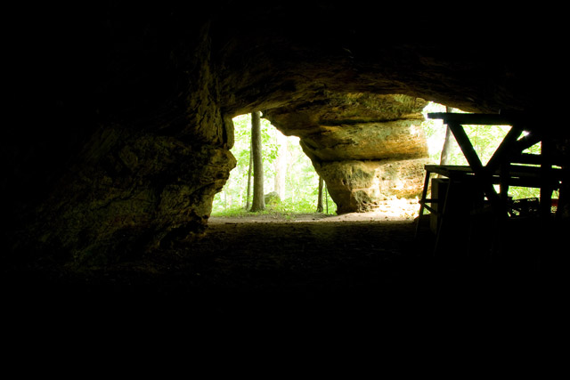 View from inside cave at Deep Woods