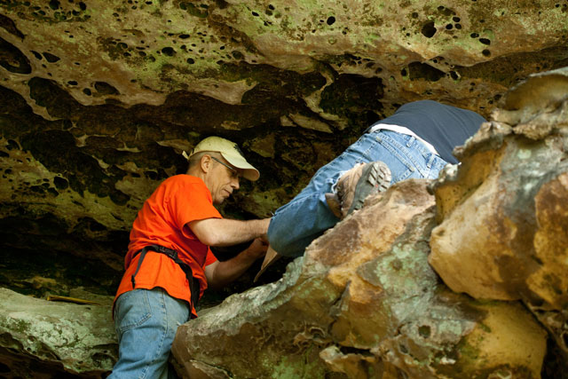 Bill and Jeff look for sporophytes