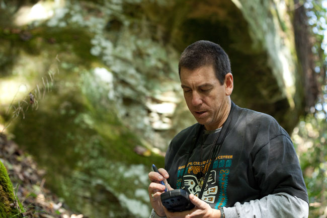 Brian locates weft fern in Athens, Ohio